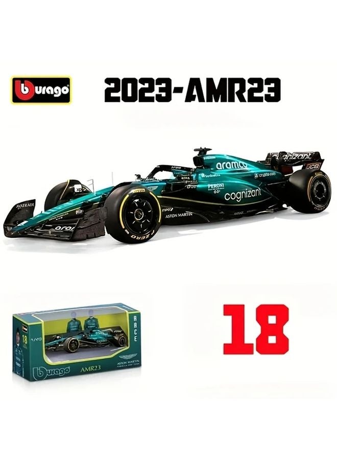 Bburago 1 43 Aston Martin Aramco F1 Team AMR23 No 18 Alloy Die Cast Model Car - Image 5