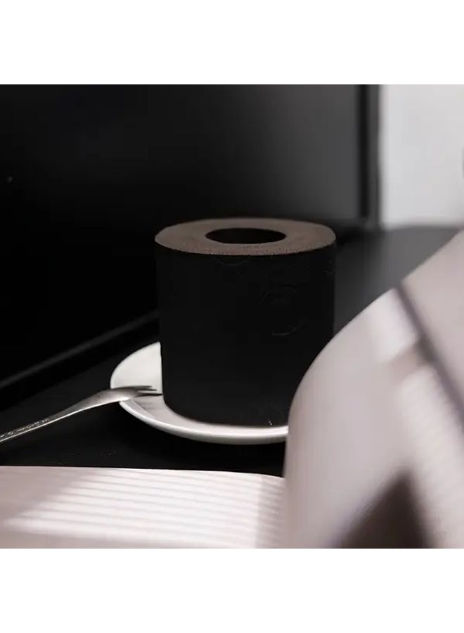 4 Pcs Black Toilet Paper Black Embossed Roll Thickened Four Layers Water Resistant For Home Restaurant Travel And Other Occasions Nordic Style Bathroom Decoration Super Visual Impact - Image 2