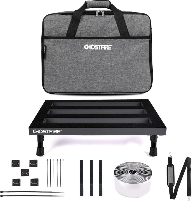 GHOSTFIRE Ghost Fire Guitar Pedal Board Aluminum Alloy 1.3lb Super light Effect Pedalboard16.5''x12.5'' with Carry Bag,SPL-03 - Image 1