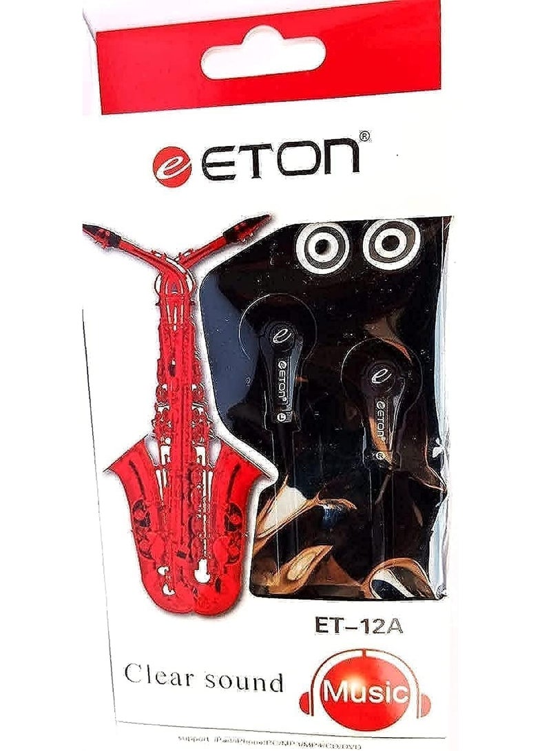 eton Headphones Wired Clear Sound Sport Earphones For Iphone Samsung Huawei Phone Mp3 Mp4 Mobile Headphones Red And White Small - Image 1