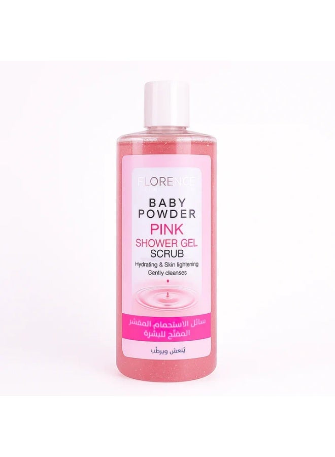 فلورنسا جل استحمام بيبي باودر بينك مقشر 500 مل - Image 1
