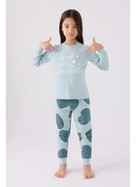 روليبولي Girl Blue Long Sleeve Pajama Set
