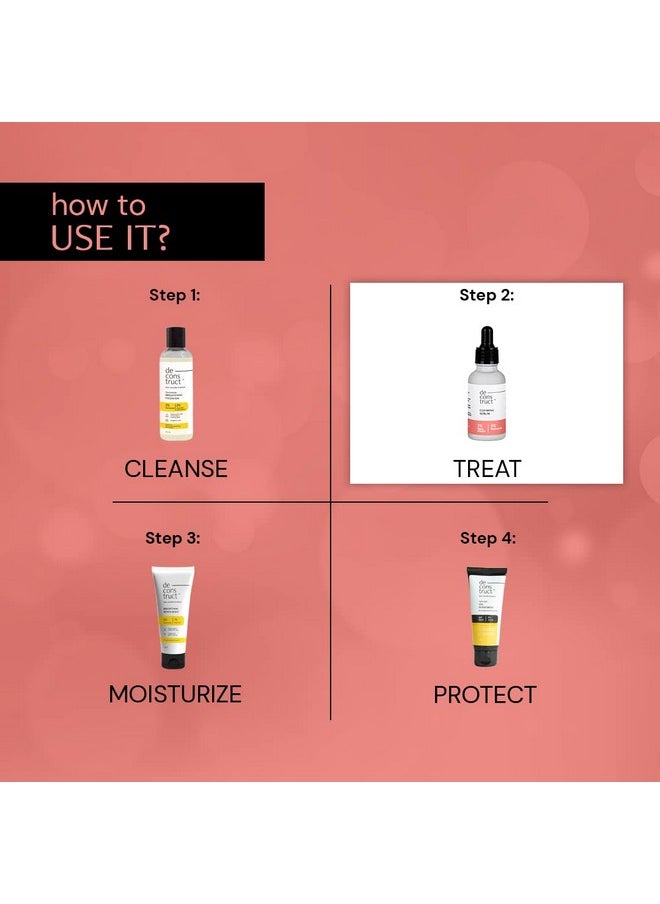 Deconstruct Clearing Serum: 5% Niacinamide Face Serum For Acne&Dark Spots With 2% Alpha Arbutin|Reduces Pigmentation|For Clearblemishfreebright Skin|For Women And Men|Beginner Friendly|30 Ml  - Image 3