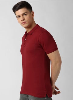 Peter England Regular Fit with Pocket Casual Polo T-shirt  - Image 5
