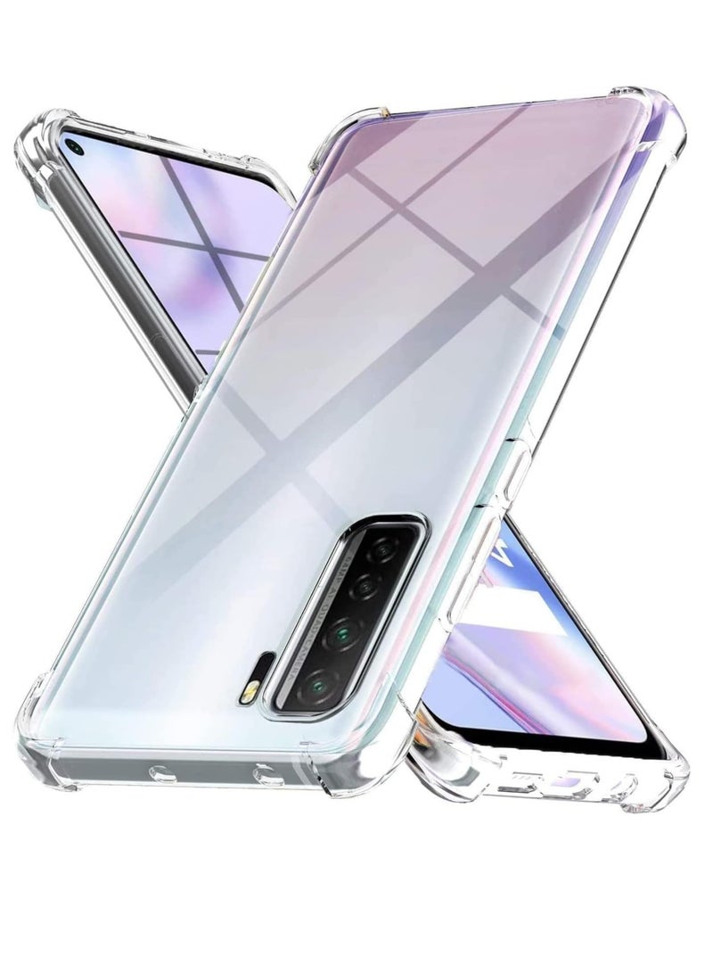 تين تك جراب شفاف بزوايا مضادة للصدمات من البولي يوريثين المقاوم للحرارة لموبايل هواوي نوفا 7 اس اي /Nova 7SE   Huawei من تين تك – شفاف - Image 1