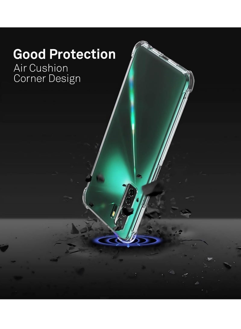 تين تك جراب شفاف بزوايا مضادة للصدمات من البولي يوريثين المقاوم للحرارة لموبايل هواوي نوفا 7 اس اي /Nova 7SE   Huawei من تين تك – شفاف - Image 2