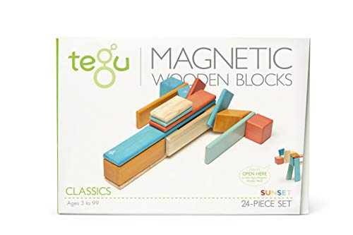 Tegu 24 Piece Tegu Magnetic Wooden Block Set Sunset 199 years old - Image 1