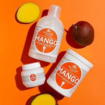 Kallos KJMN Mango Moisture Repair Hair Mask with mango oil 1000 ml 3381 Fl Oz - Image 3