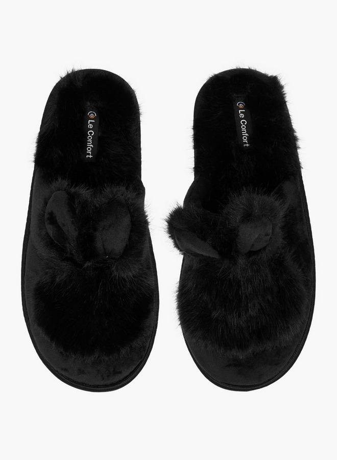 Le Confort Women Bunny Ear Applique Bedroom Slides - Image 2