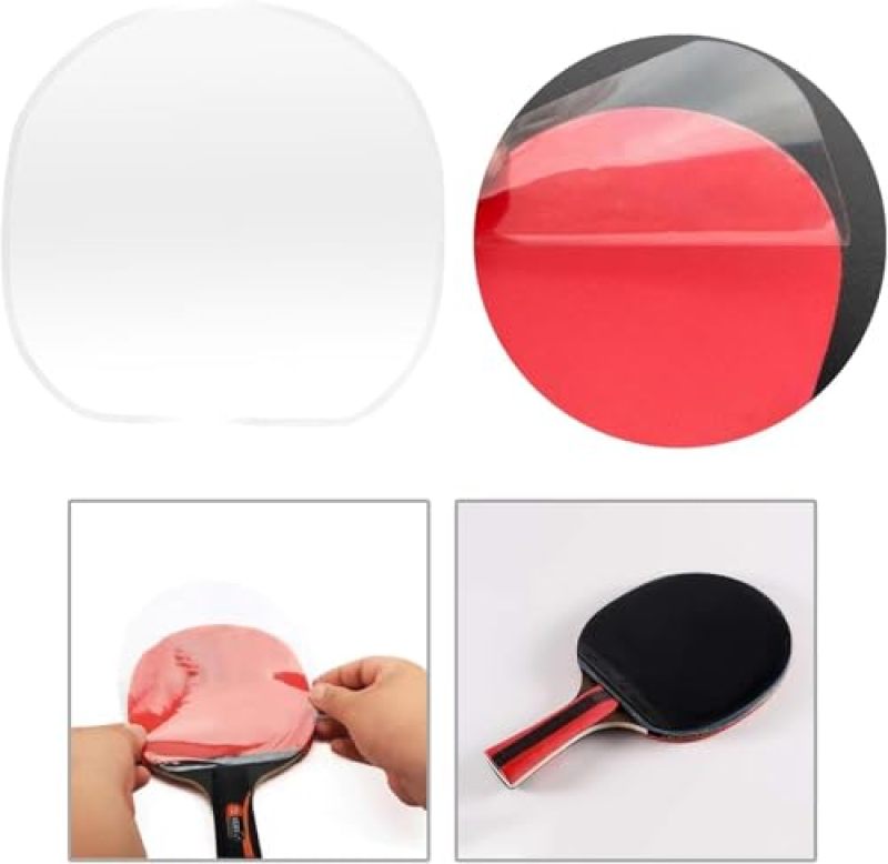Ping Pong Racket Protector Transparent Plastic Film - No Sticky Residue Dust Shield for Table Tennis Paddle Maintenance Tournament Use - Image 4