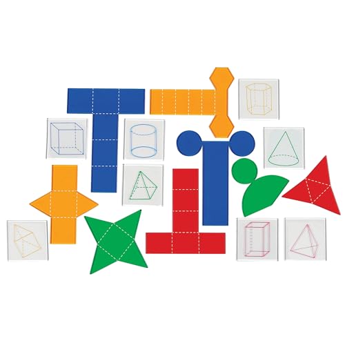 Learning Resources Folding Geometric Shapes Bundle, Math Class Accessories, 3-D and 2-D Concepts, Measurement, Area, Volume and Surface Area, 16 Pieces, Grades 2+, Ages 7+ - Image 5