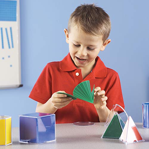Learning Resources Folding Geometric Shapes Bundle, Math Class Accessories, 3-D and 2-D Concepts, Measurement, Area, Volume and Surface Area, 16 Pieces, Grades 2+, Ages 7+ - Image 2
