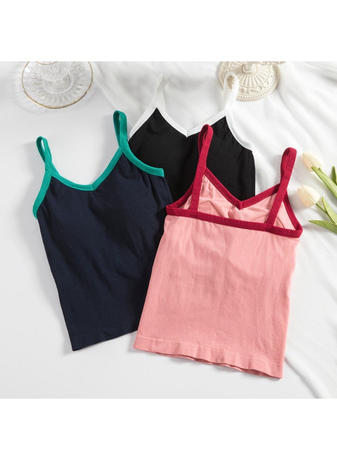 Modal Simple Contrast Color Sleeveless Tank Top For Women, Comfortable Base Layer, Versatile For Outer Wear - Image 5