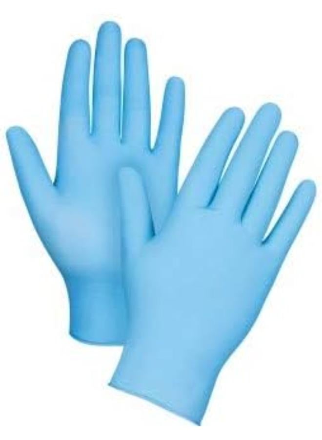 Falcon 100Pcs Disposable Nitrile Gloves, Powder Free, Latex Rubber Free, Disposable Gloves - Non Sterile, Food Safe, Medical Grade, High Elastic(Blue) - Image 2