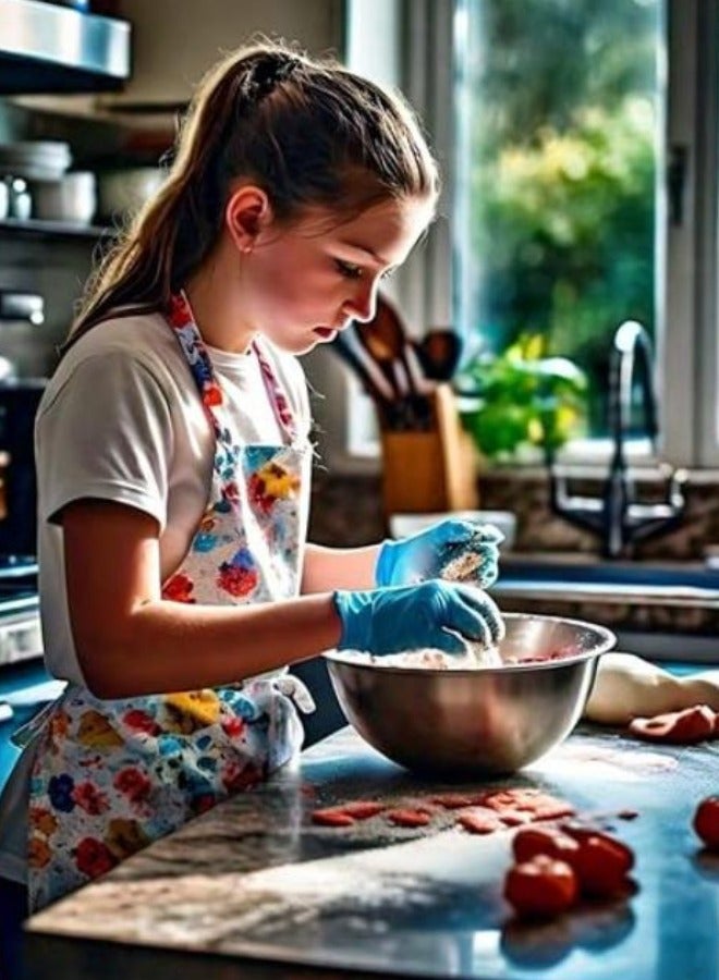 Falcon 100Pcs Disposable Nitrile Gloves, Powder Free, Latex Rubber Free, Disposable Gloves - Non Sterile, Food Safe, Medical Grade, High Elastic(Blue) - Image 5