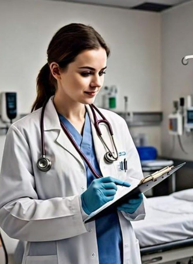 Falcon 100Pcs Disposable Nitrile Gloves, Powder Free, Latex Rubber Free, Disposable Gloves - Non Sterile, Food Safe, Medical Grade, High Elastic(Blue) - Image 4