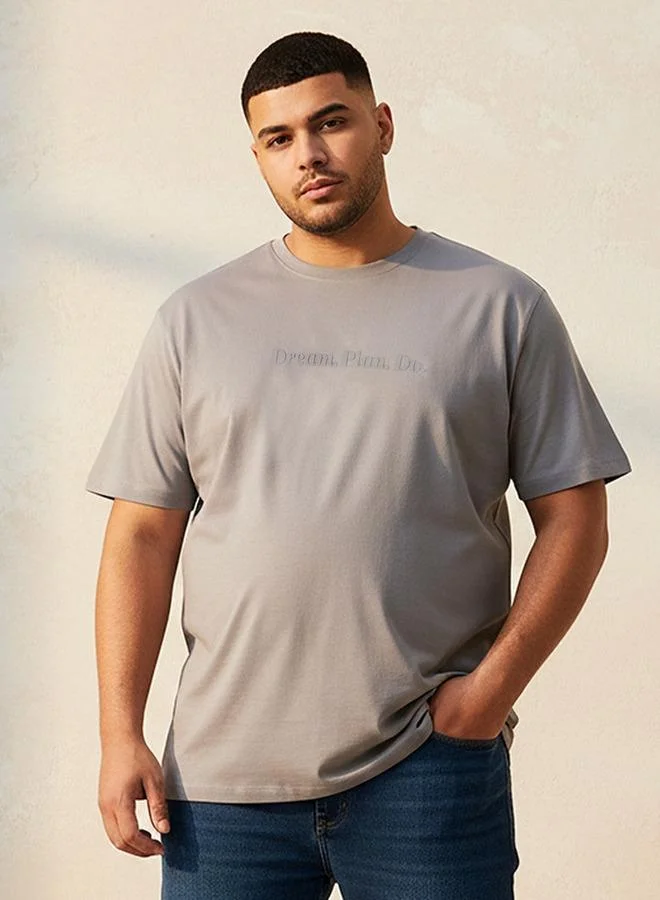 Maxim Splash Maxim Plus Crew Neck Short Sleeves Slogan Print T-shirt