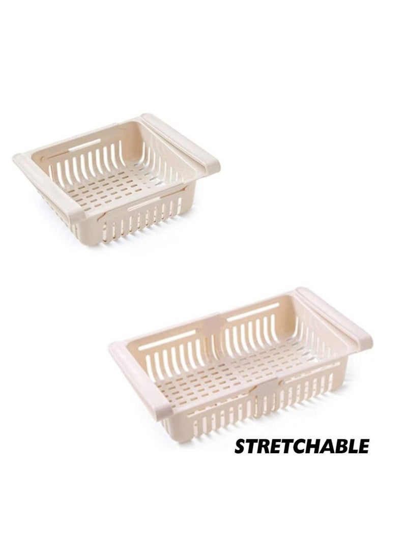 Refrigerator Storage Box Food Fresh-keeping Classified Organizer Container Basket Fridge Shelf Holder Brown - Image 2