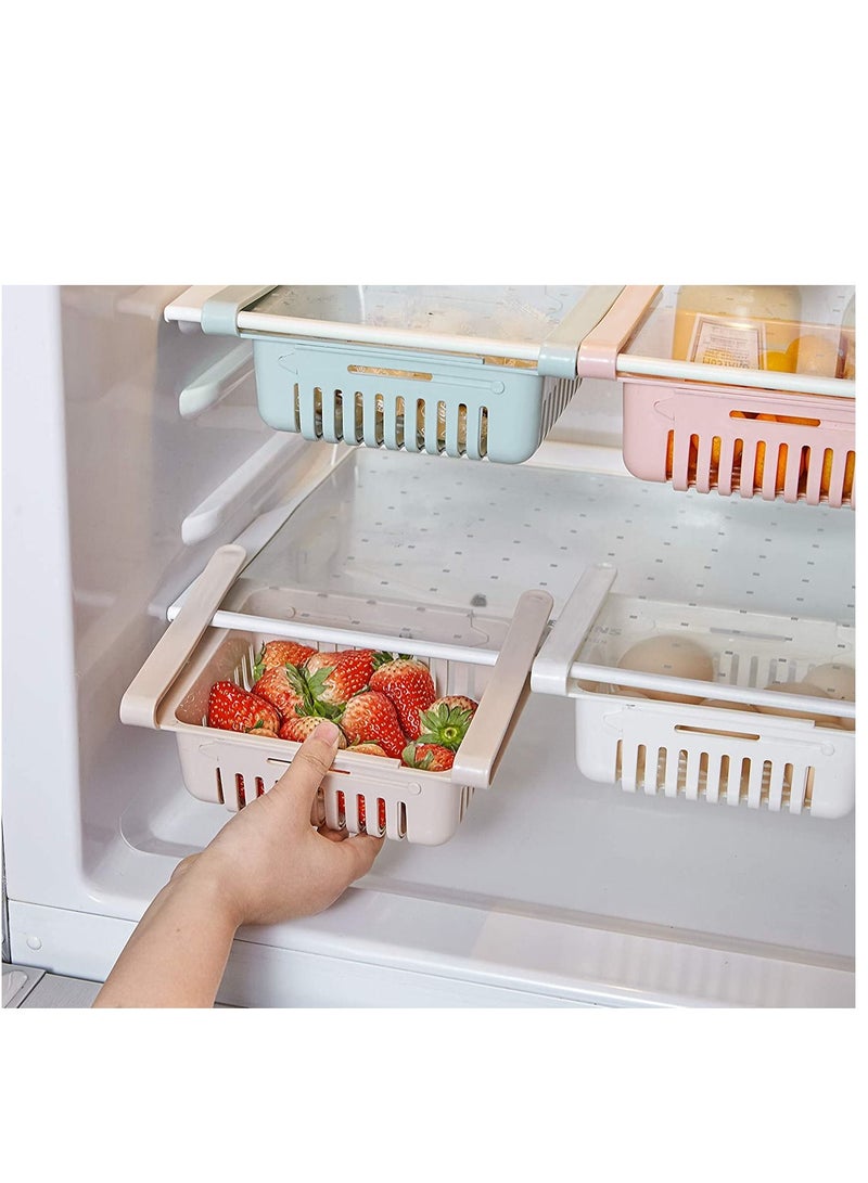 Refrigerator Storage Box Food Fresh-keeping Classified Organizer Container Basket Fridge Shelf Holder Brown - Image 3