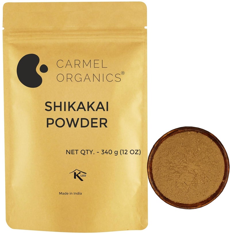CARMEL ORGANICS CARMEL ORGANICS Shikakai Powder 340g  Natural Hair Cleanser  Conditioner  Promotes Healthy Scalp and Hair Care Natural No Added PreservativesSikakai Podi  - Image 1