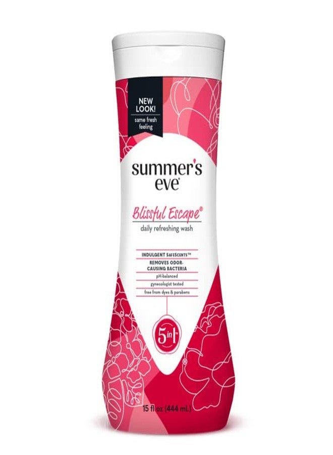 Summer's Eve Blissful Escape Daily Refreshing Feminine Wash, Removes Odor, pH balanced, 15 fl oz. (Pack of 6 - Image 2