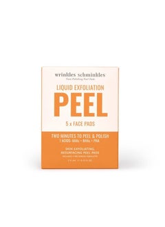 WRINKLES SCHMINKLES Liquid Polishing Peel for Face, Skin Exfoliating Resurfacing Pads, 5 Count (5x3ml)  - Image 1