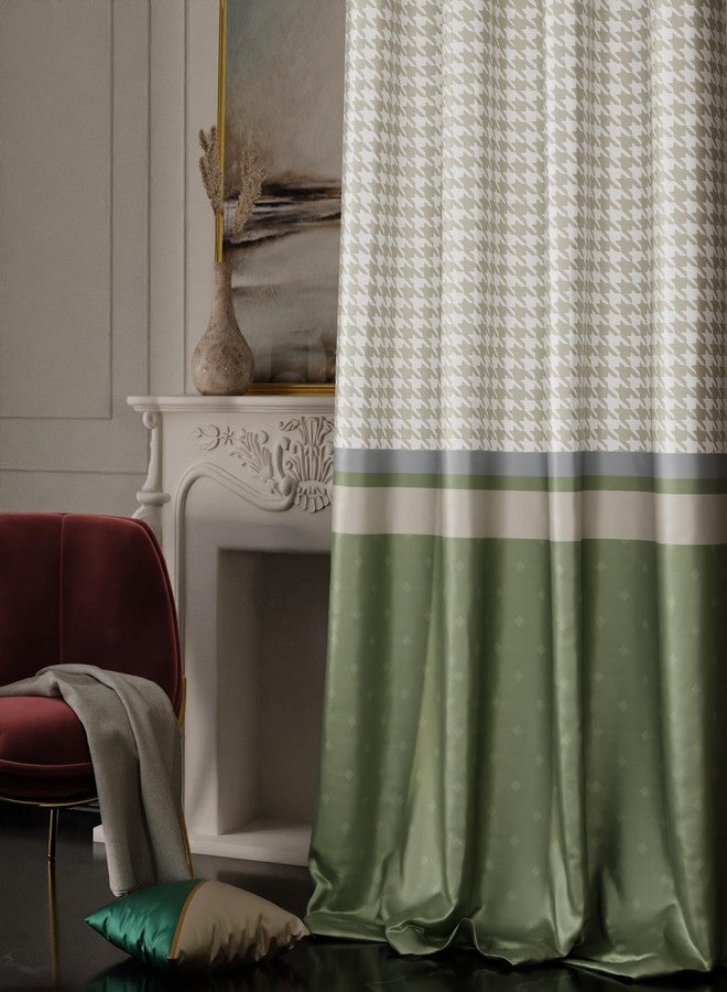 Stoa Paris Satin Curtain for Door, 70% Blackout Curtains, Home Decor, Sun Protection, Parda with Easy Grommet Installation, Bedroom, Living Room, Set of 1, Versailles - Majestic Meadow - Image 1