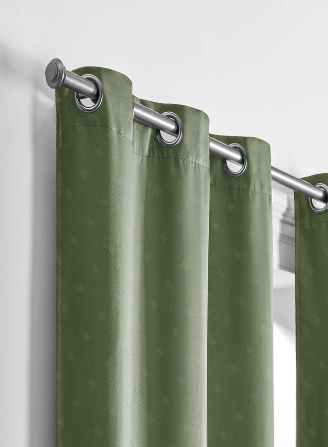Stoa Paris Satin Curtain for Door, 70% Blackout Curtains, Home Decor, Sun Protection, Parda with Easy Grommet Installation, Bedroom, Living Room, Set of 1, Versailles - Majestic Meadow - Image 5