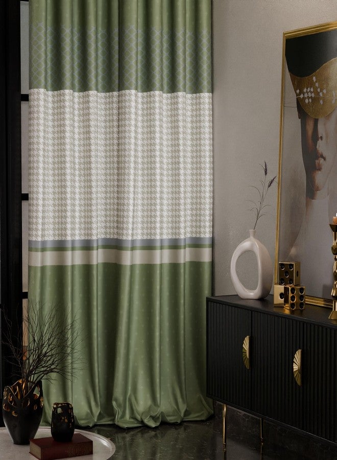 Stoa Paris Satin Curtain for Door, 70% Blackout Curtains, Home Decor, Sun Protection, Parda with Easy Grommet Installation, Bedroom, Living Room, Set of 1, Versailles - Majestic Meadow - Image 3