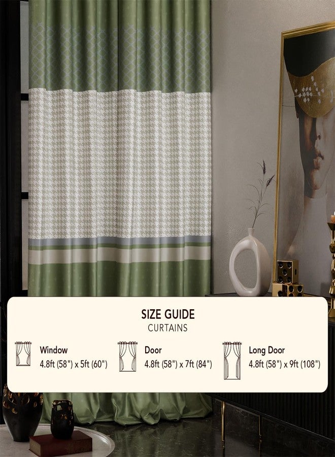 Stoa Paris Satin Curtain for Door, 70% Blackout Curtains, Home Decor, Sun Protection, Parda with Easy Grommet Installation, Bedroom, Living Room, Set of 1, Versailles - Majestic Meadow - Image 4