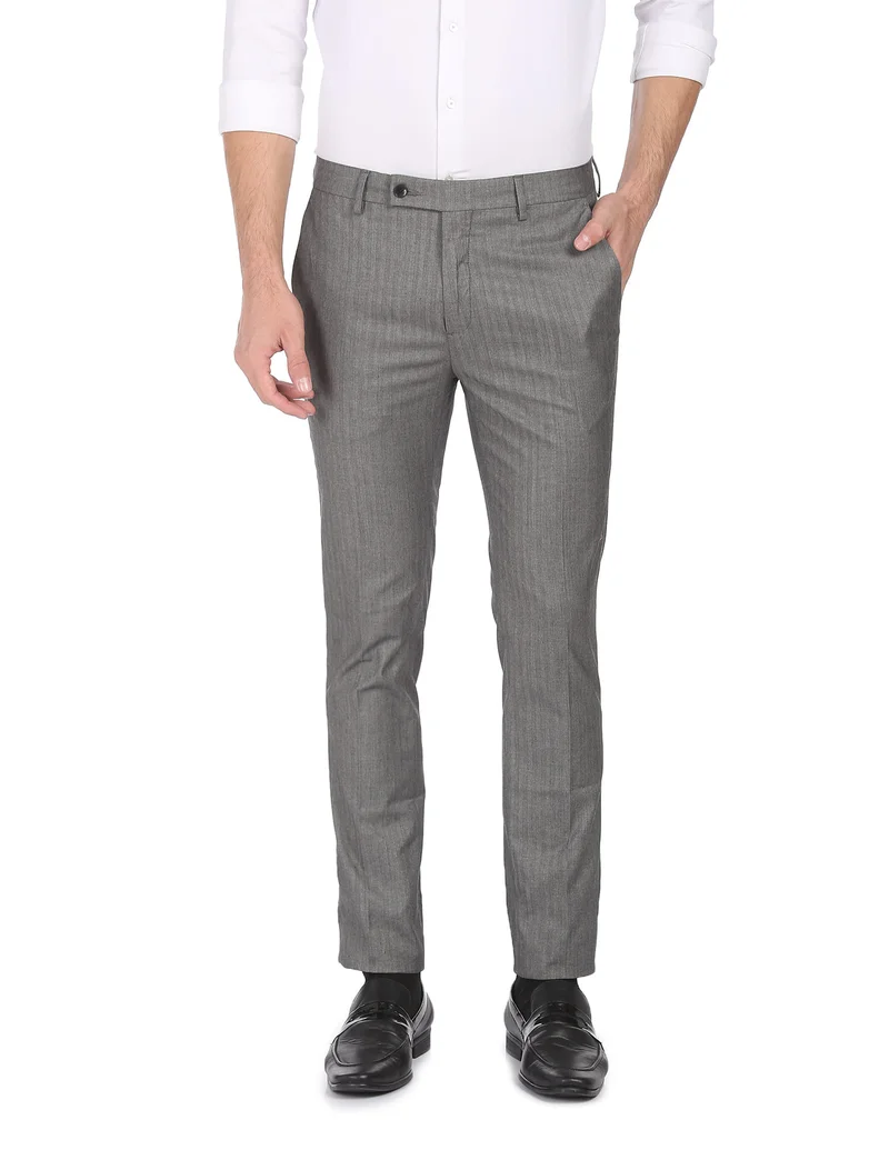 Arrow Grey ARADTR2027 ME. GREY Mens Trousers for Men | Best Price UAE