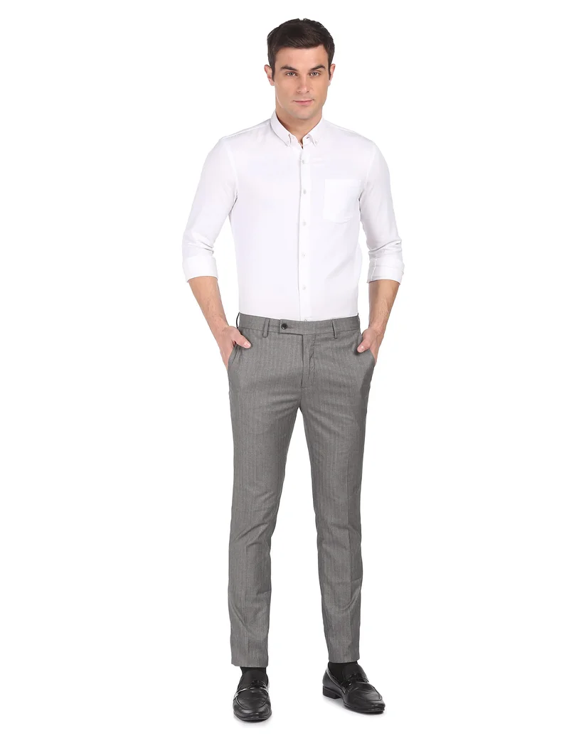Arrow Grey ARADTR2027 ME. GREY Mens Trousers for Men | Best Price UAE