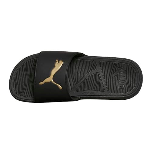 PUMA Men's Cool Cat 2.0 Slide Sandal, SPORT-Puma Black-Puma Team Gold, 12 - Image 4