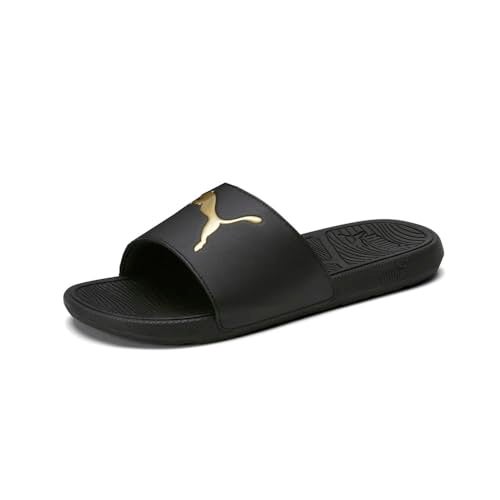 PUMA Men's Cool Cat 2.0 Slide Sandal, SPORT-Puma Black-Puma Team Gold, 12 - Image 2