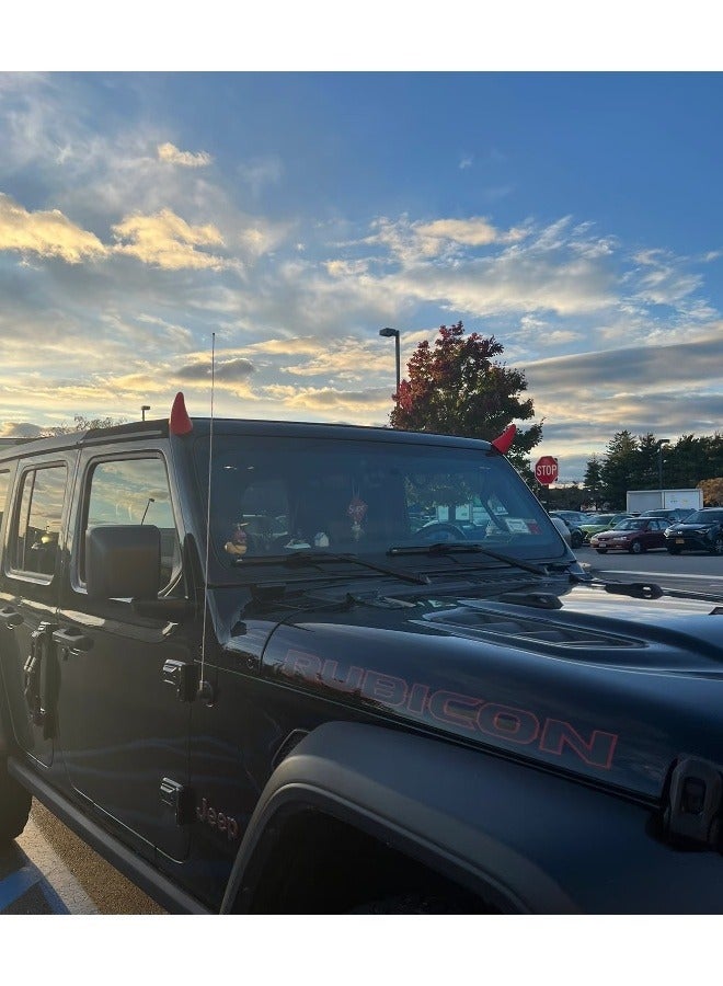 Cool and cute bull horn car exterior decoration stickers, universal for roof, hood, front and back decorations inside and outside the car. - Image 4