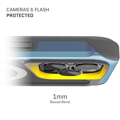 Ghostek Atomic Slim for iPhone 15 Pro Max Case, Compatible with Magnetic MagSafe Accessories, Aluminum Iridescent Fluorescent Bumper, Heavy Duty Protection (6.7 Inch, Prismatic) - Image 3