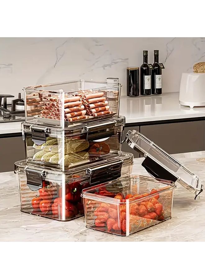 12pcs 6 Lids 6 Containers Stackable Reusable PET Transparent Food Storage Set - Image 5