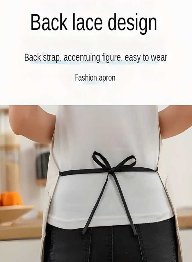 NFI essentials Kitchen Apron for Women Men with Hand-wiping Side Towel and Big Front Pocket, Waterproof Apron for Kitchen, Cooking Chef BBQ, Kitchen Accessories items for Home Cooking - Image 4