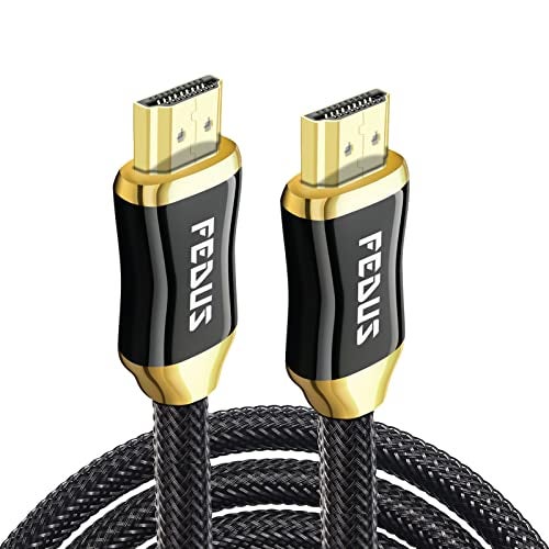 FEDUS 3 Meter Certified Premium 8K High-Speed HDMI Cable (8K@60Hz & 4K@120Hz Nylon Braided HDMI Cables Cord 2.1, 48Gbps HDCP 2.2 & 2.3, HDR 10 Ethernet, eARC, Compatible with Laptop, PC, Black - Image 1