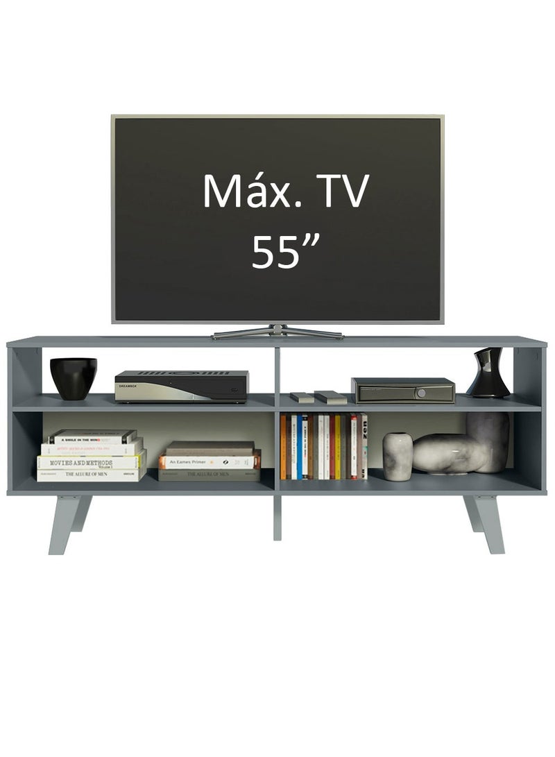 ماديسا حامل تلفزيون ببابين، للتلفزيونات حتى 55 بوصة، خشب، 136 عرض × 54 ارتفاع × 39 عمق سنتيمتر - رمادي - Image 5