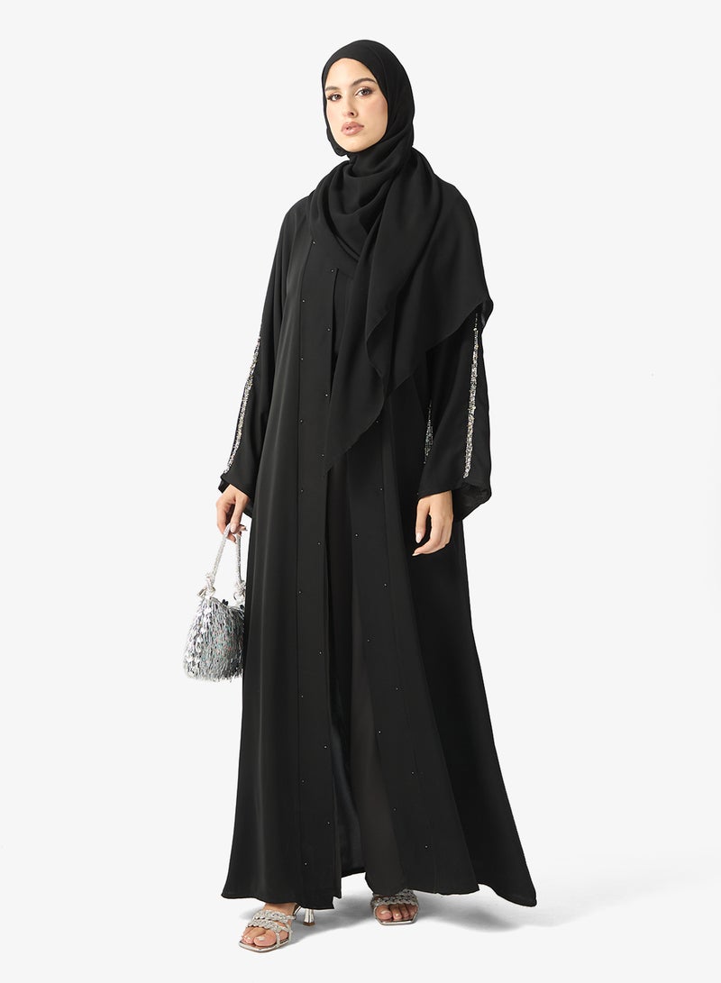 Khizana Embellished Abaya & Sheila - Image 5