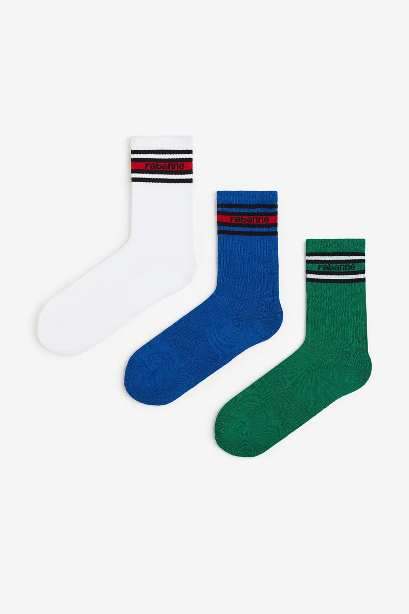H&M 3-pack motif-detail socks