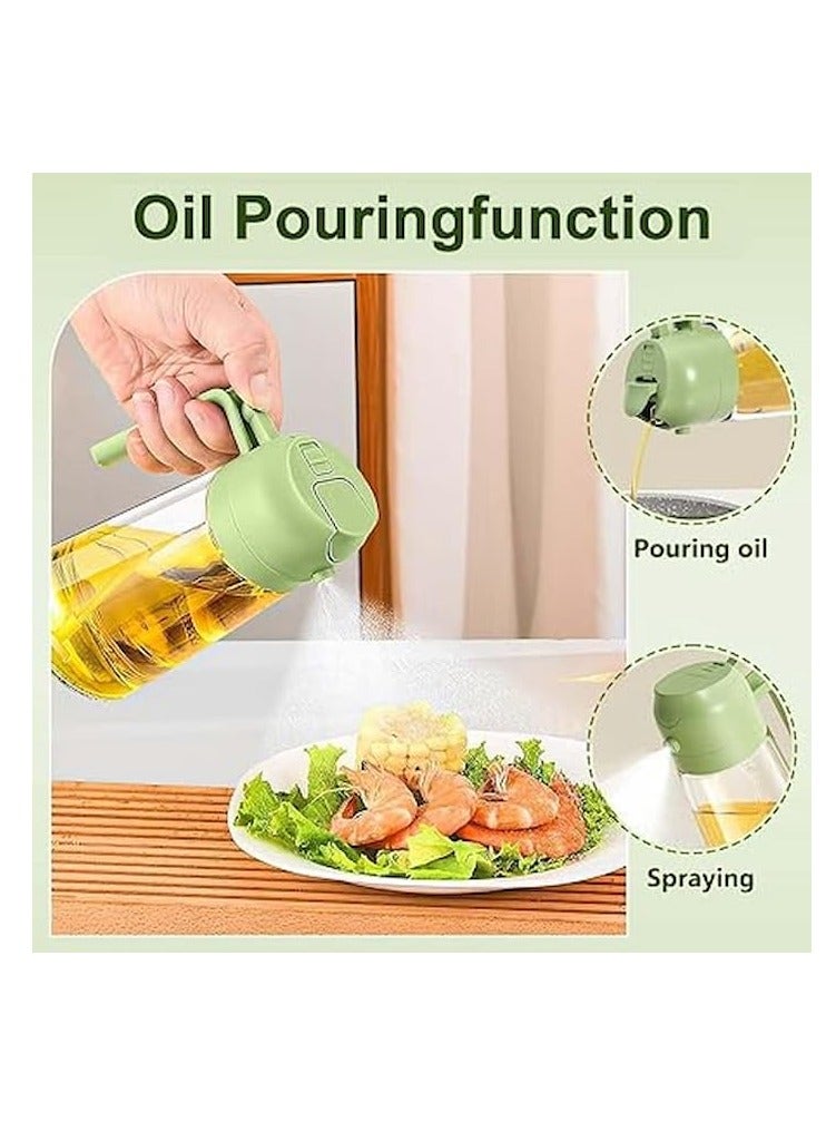 Cool Baby Kitchen Oil Dispenser and Sprayer 2 in 1 Olive Oil Dispenser Bottle 470ml Glass Oil Bottle Food Grade Oil Mist (Orange) - Image 2