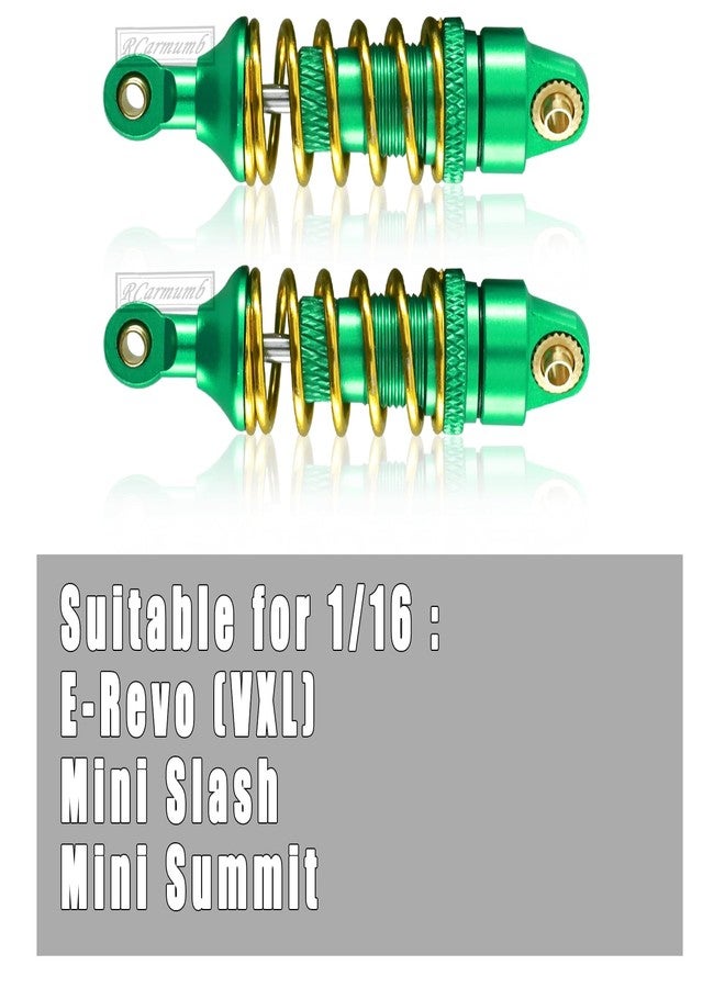 مجموعة ترقيات ممتص الصدمات من Rcarmumb لسيارات التحكم عن بعد بمقياس 1/16 من طراز E-Revo/Mini Summit/Mini Slash، ممتصات صدمات أمامية وخلفية من الألومنيوم، 4 قطع، لون أخضر - Image 2