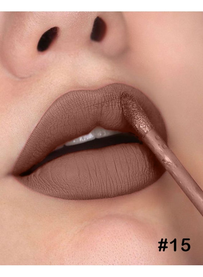Voloria Velvet Matte Liquid Lipstick #15 – Long-lasting, Soft Matte Finish - Image 2