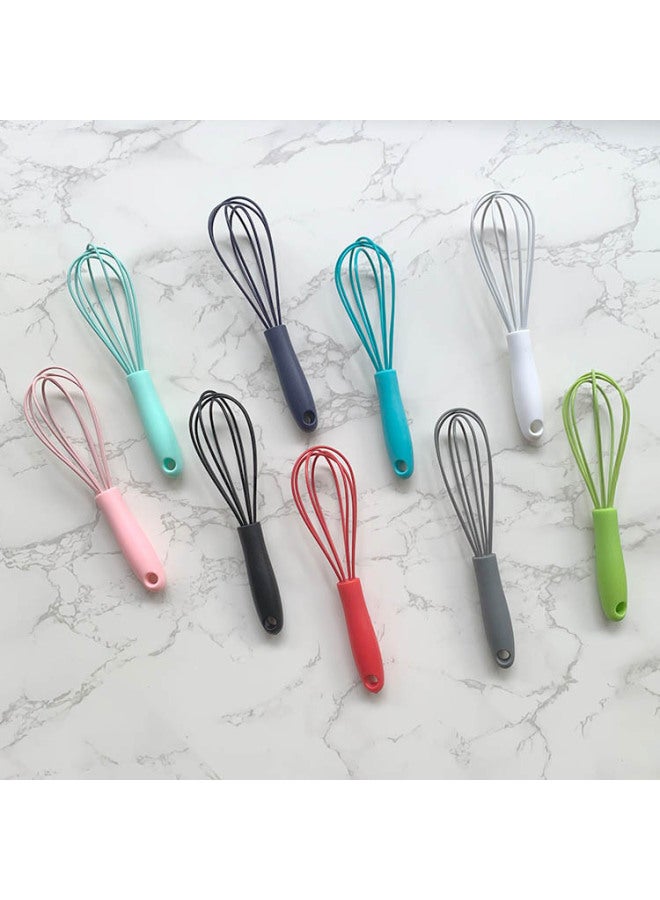 6 Inch Silicone Egg Beater Egg Cream Beater Mini Kids Kitchen Baking Tools-Color:Red - Image 3