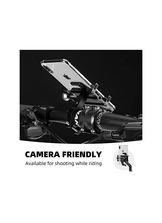 Rockbros Bike Phone Mount Holder Motorcycle & Bicycle Handlebar Cell Phone Holder 360° Rotatable Aluminum Phone Clip for iPhone 11 12 13 Pro Max Mini X XR Xs Plus Samsung S21 S20 S10  - Image 3
