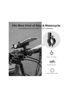 Rockbros Bike Phone Mount Holder Motorcycle & Bicycle Handlebar Cell Phone Holder 360° Rotatable Aluminum Phone Clip for iPhone 11 12 13 Pro Max Mini X XR Xs Plus Samsung S21 S20 S10  - Image 4