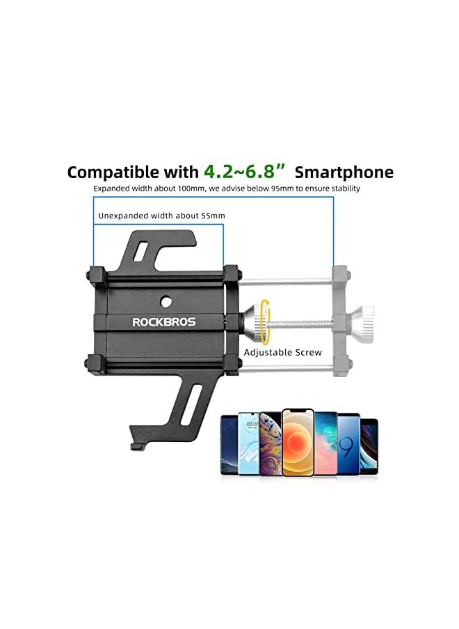 Bike Phone Mount Holder Motorcycle & Bicycle Handlebar Cell Phone Holder 360° Rotatable Aluminum Phone Clip for iPhone 11 12 13 Pro Max Mini X XR Xs Plus Samsung S21 S20 S10 - pzsku/ZCBBE433F4C1F9D67E6AEZ/45/_/1691378811/83523cd5-66c4-4e46-99d3-563c71667491