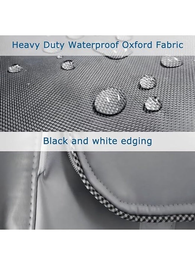 DUNISO غطاء غسالة مقاوم للماء، غطاء غسالة ومجفف بطبقة فضية، مقاوم للشمس، مقاوم للغبار ومقاوم للرذاذ، مناسب للاستخدام الداخلي والخارجي (رمادي، متوسط (8-10 كجم)) - Image 2